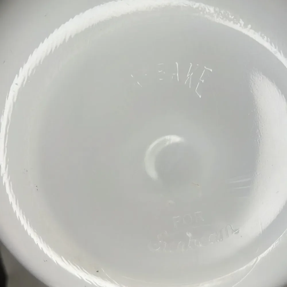Glasbake For Sunbeam White Glass Bowl 3 1/2 Quarts